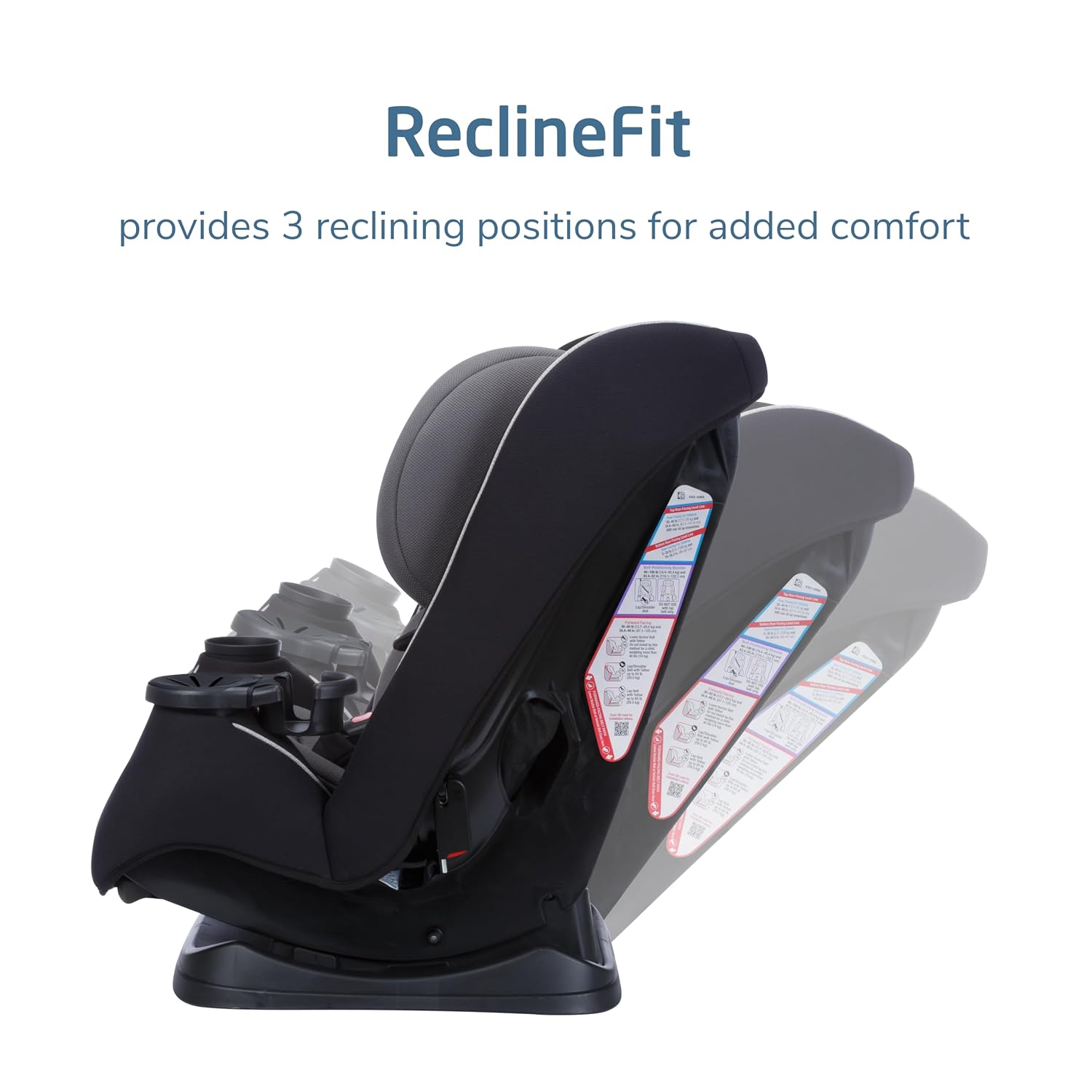 Maxi-Cosi Pria Max+ All-in-One Baby Convertible Car Seat, Rear Facing, Forward Facing Infant Toddler Booster, Easy Latch Install, Magnetic Buckle, Adjustable Harness, Cup Holders, Sea Shadow