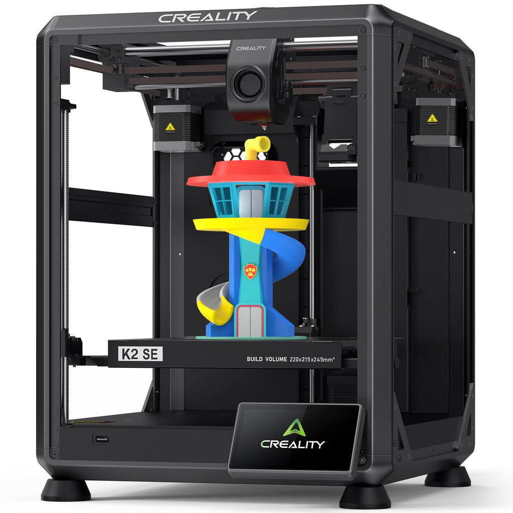 Creality K2 SE 3D Printer, Support Multicolor Printing Needs CFS, 500mm/s High-Speed Printing, Auto Leveling, Vibration Control, Compact Desktop Upgrate 3D Printer, Print Size 220x215x245mm