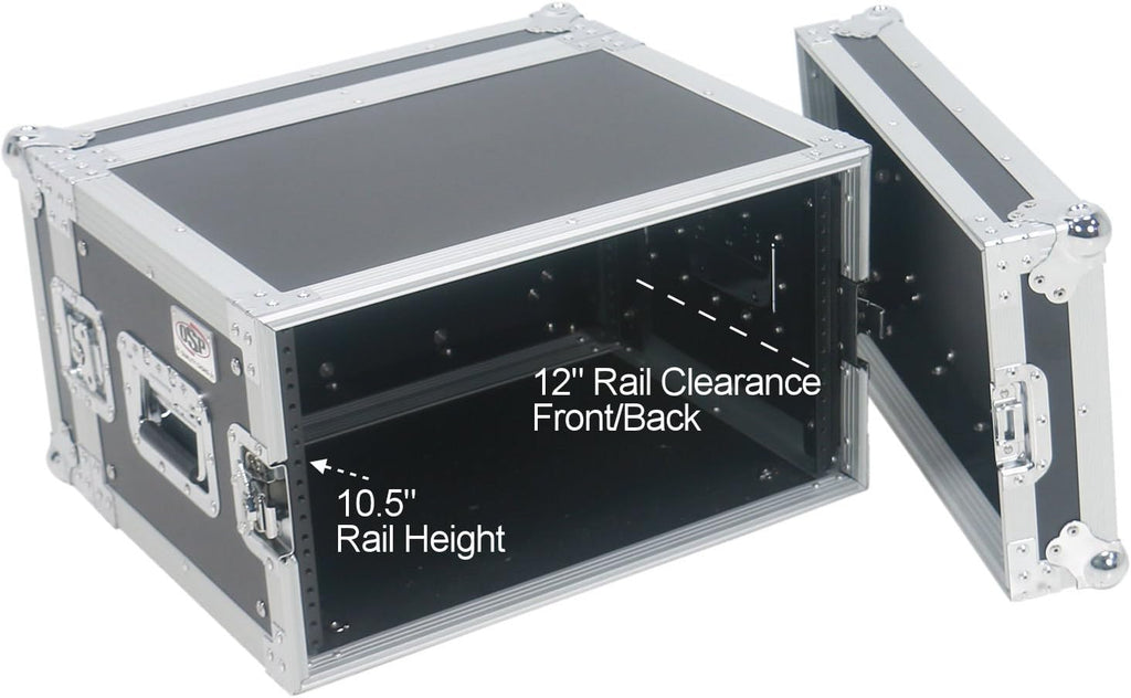 OSP Cases | ATA Road Case | 6-Space Effects Rack | 14' Deep | RC6U-14