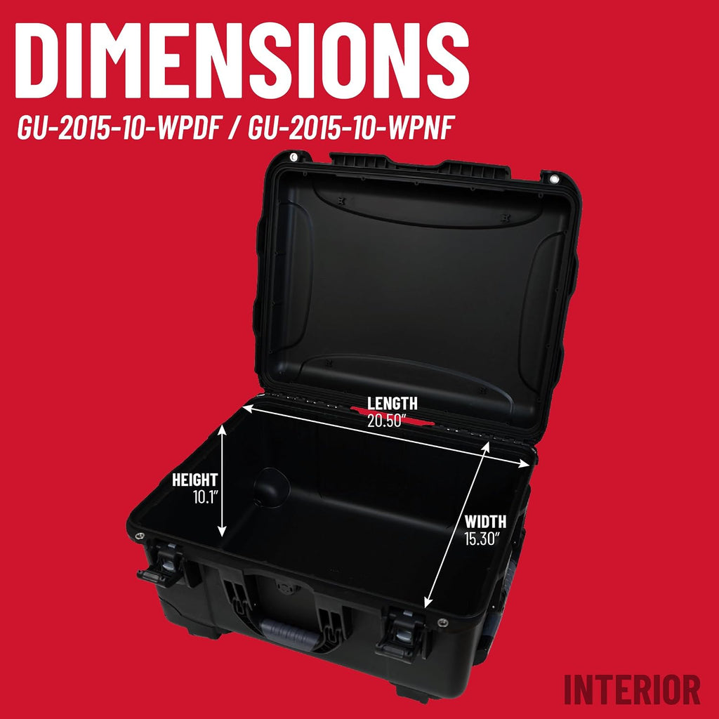 Gator Cases Titan Series Waterproof Utility/Equipment Case, Empty Shell - No Foam 20.5' x 15.3' x 10.1' (GU-2015-10-WPNF)