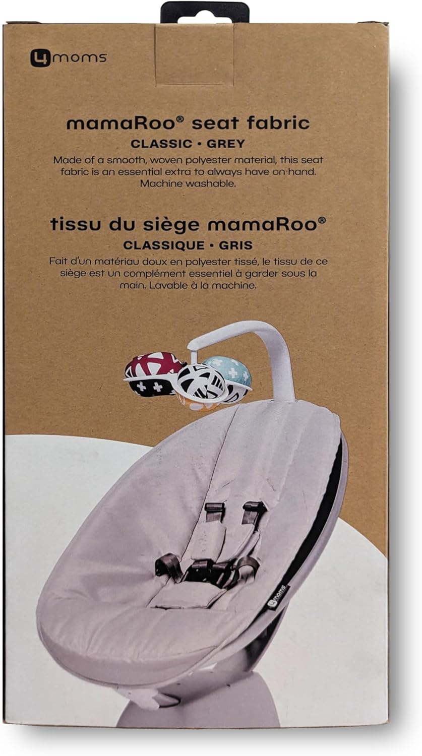4moms Extra Seat Fabric, MamaRoo Baby Swing, Model 1046, Grey Classic (Pack of 6)