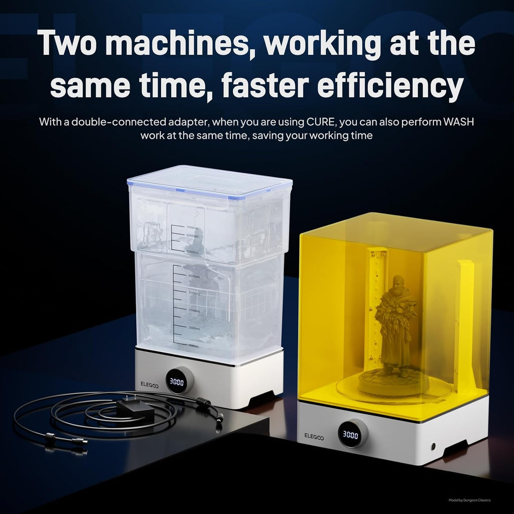 ELEGOO Mercury X Bundle, Wash and Cure Machine for Large Resin 3D Printed Models, Compatible with Saturn, Mars MSLA 3D Printers