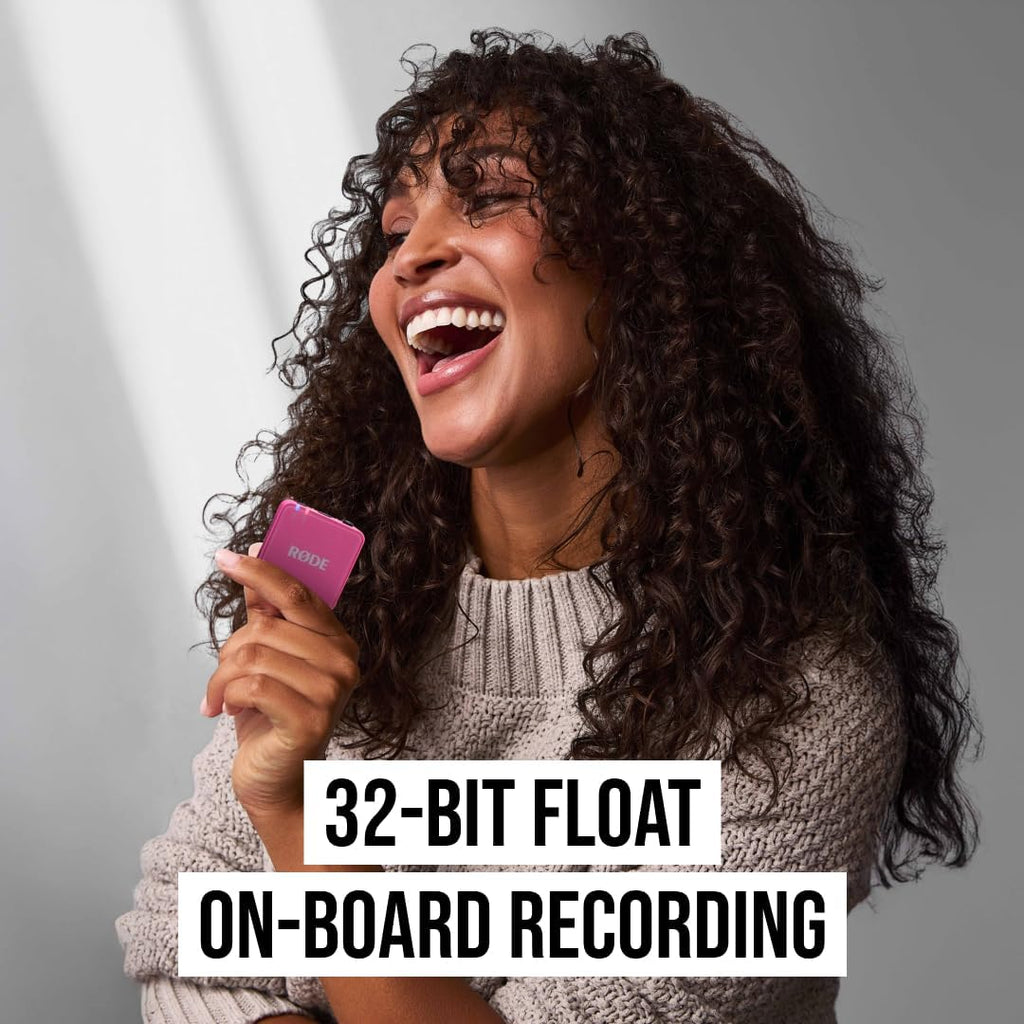 RØDE Wireless GO (Gen 3) – Compact Wireless Mic – Pristine Audio, 32-bit Float Recording, Automatic Level Control, for Phones, Cameras and Computers (Pink)