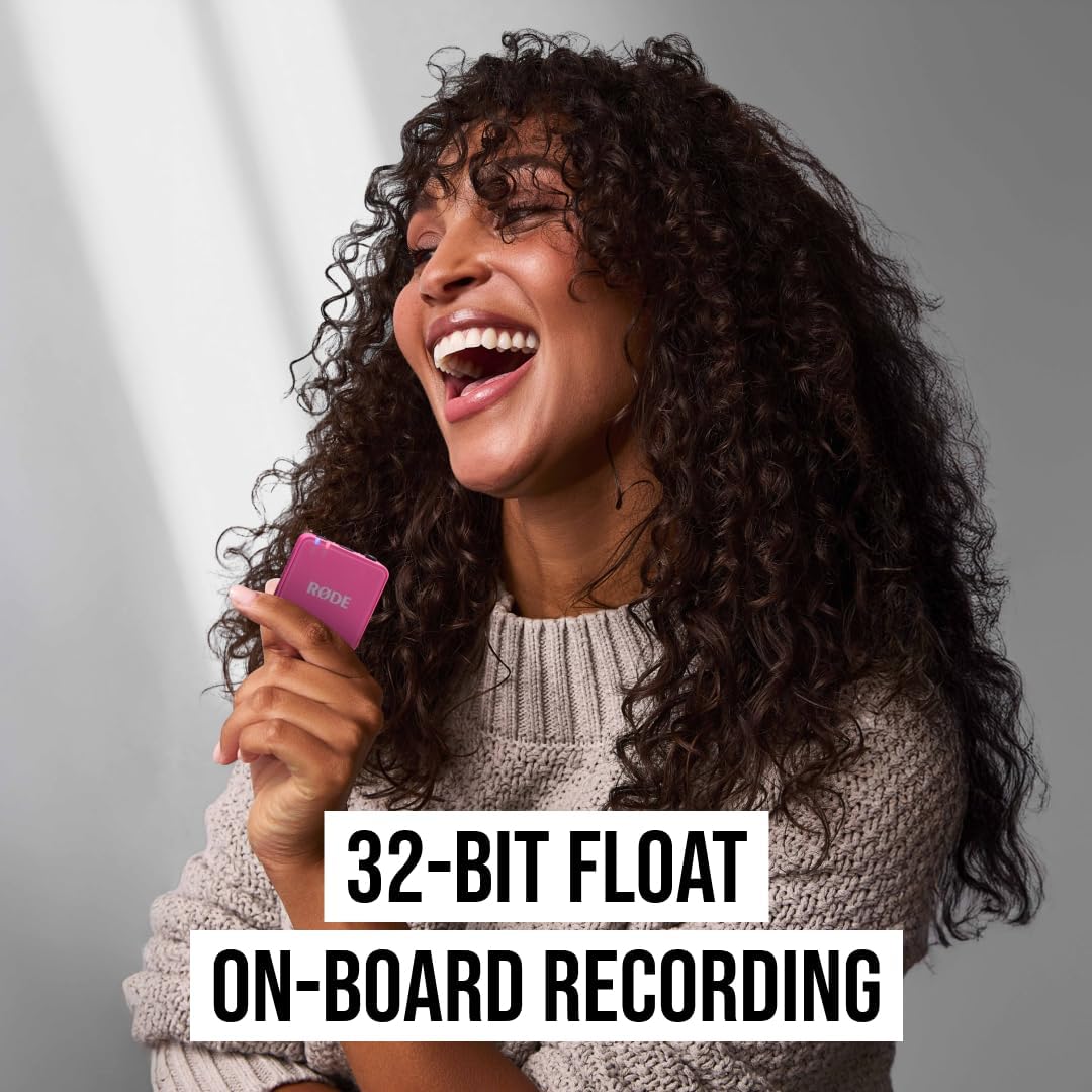 RØDE Wireless GO (Gen 3) – Compact Wireless Mic – Pristine Audio, 32-bit Float Recording, Automatic Level Control, for Phones, Cameras and Computers (Pink)