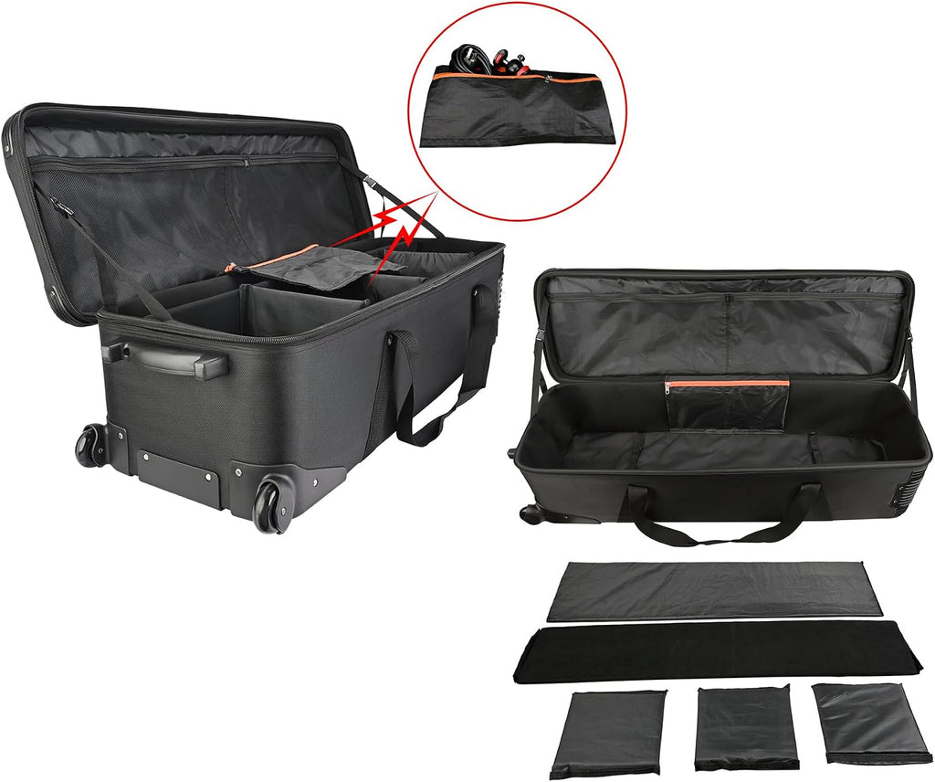 MagicLine Studio Trolley Case 47.2x15x13 inch/120x38x33 cm, Rolling Camera Case, Carrying Bag with Wheels for Photo Video Studio Gears, Light Stands, Tripods, Strobes and Studio Lights, Telescopes.