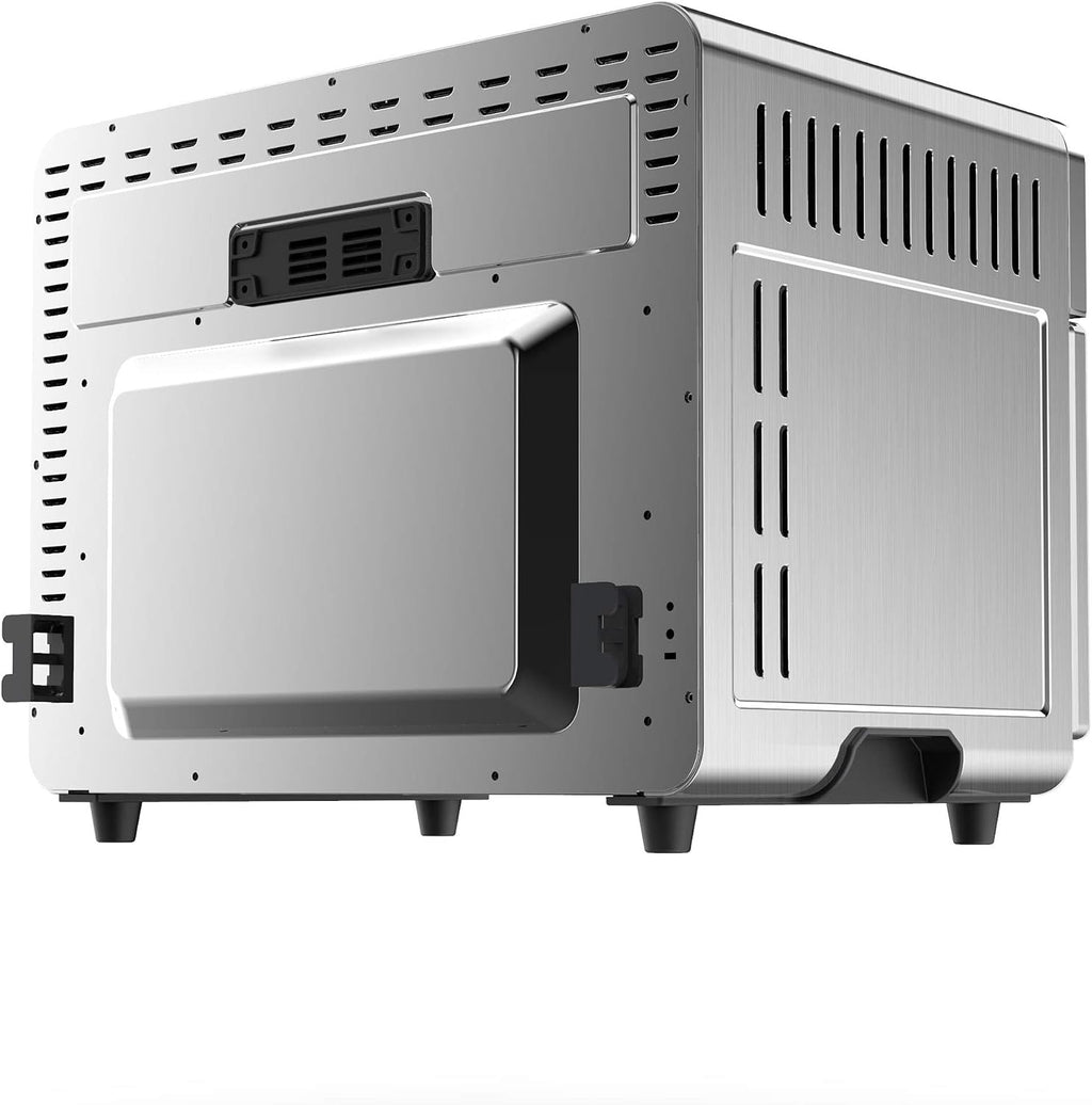 Megachef 10 in 1 Electronic Multifunction 360 Degree Hot Air Technology Countertop Oven, Silver Chrome