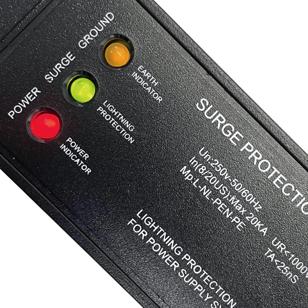 Metered-Breaker-Surge Protection PDU, 240V, L6-30P, 30A, 7200watts, (6) C13 Outlets, Networking, Crypto Mining, Data Center, ASIC/RIGS, Server Rack