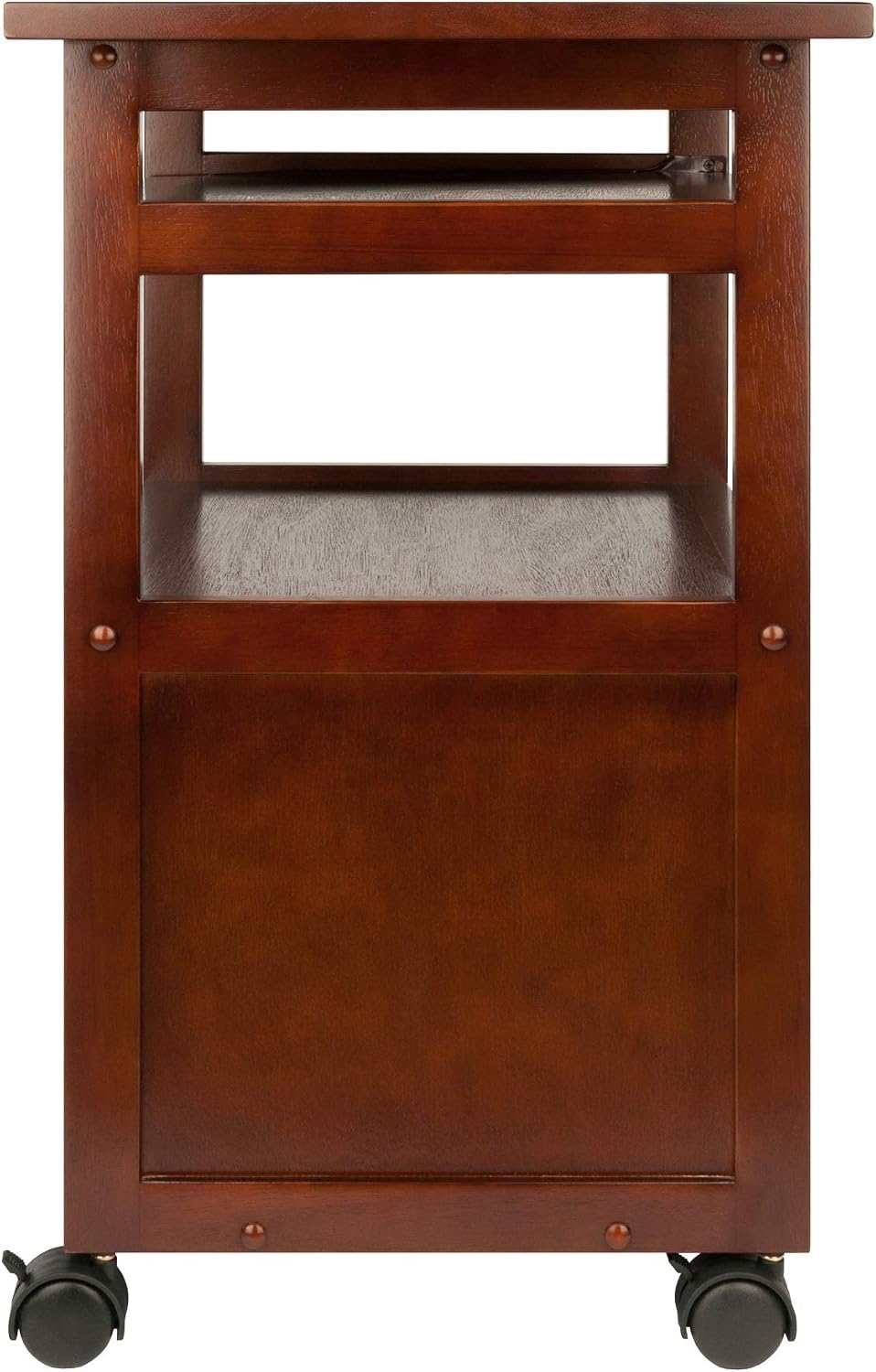 Winsome Piper 3-Shelf Wood Mobile Printer Stand, Brown (94427)