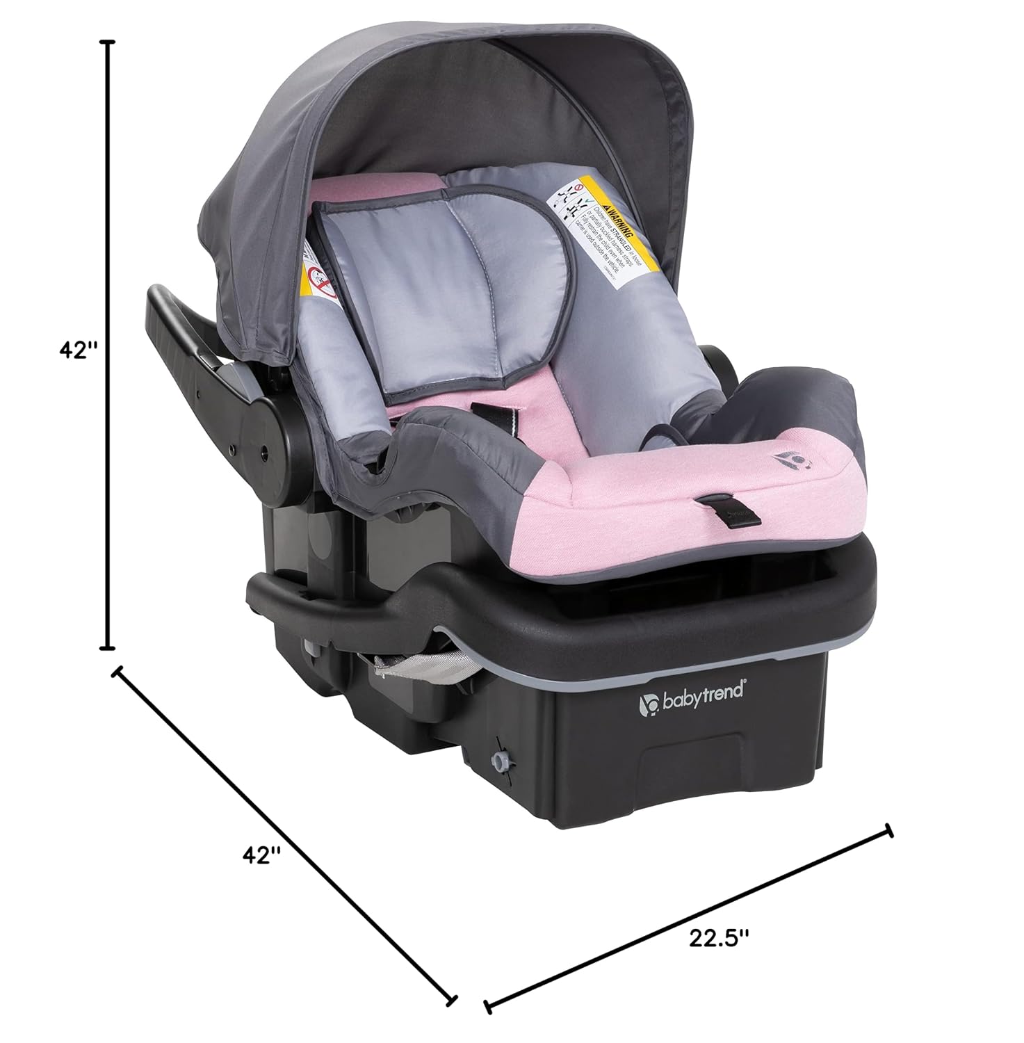 Baby Trend Passport® Cargo Stroller Travel System with EZ-Lift™ Plus Infant Car Seat, Pink Bamboo