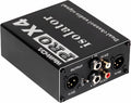 Pro X4 Multi-Purpose 2Channels XLR/RCA/AUX/TS/TRS Passive Hum Eliminator Box for Audio Equipments Ground Loop Isolator Noise Filter for Different Audio Systems Using