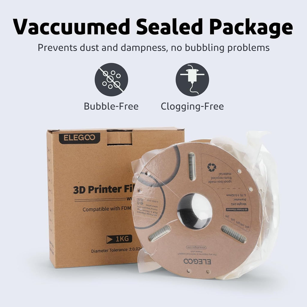 ELEGOO PLA Plus Filament Bundle Black & White 10KG, 1.75mm PLA+ Tough 3D Printer Filament Dimensional Accuracy +/- 0.02mm, 10 Pack 1kg Spool(2.2lbs) Fits for Most FDM 3D Printers