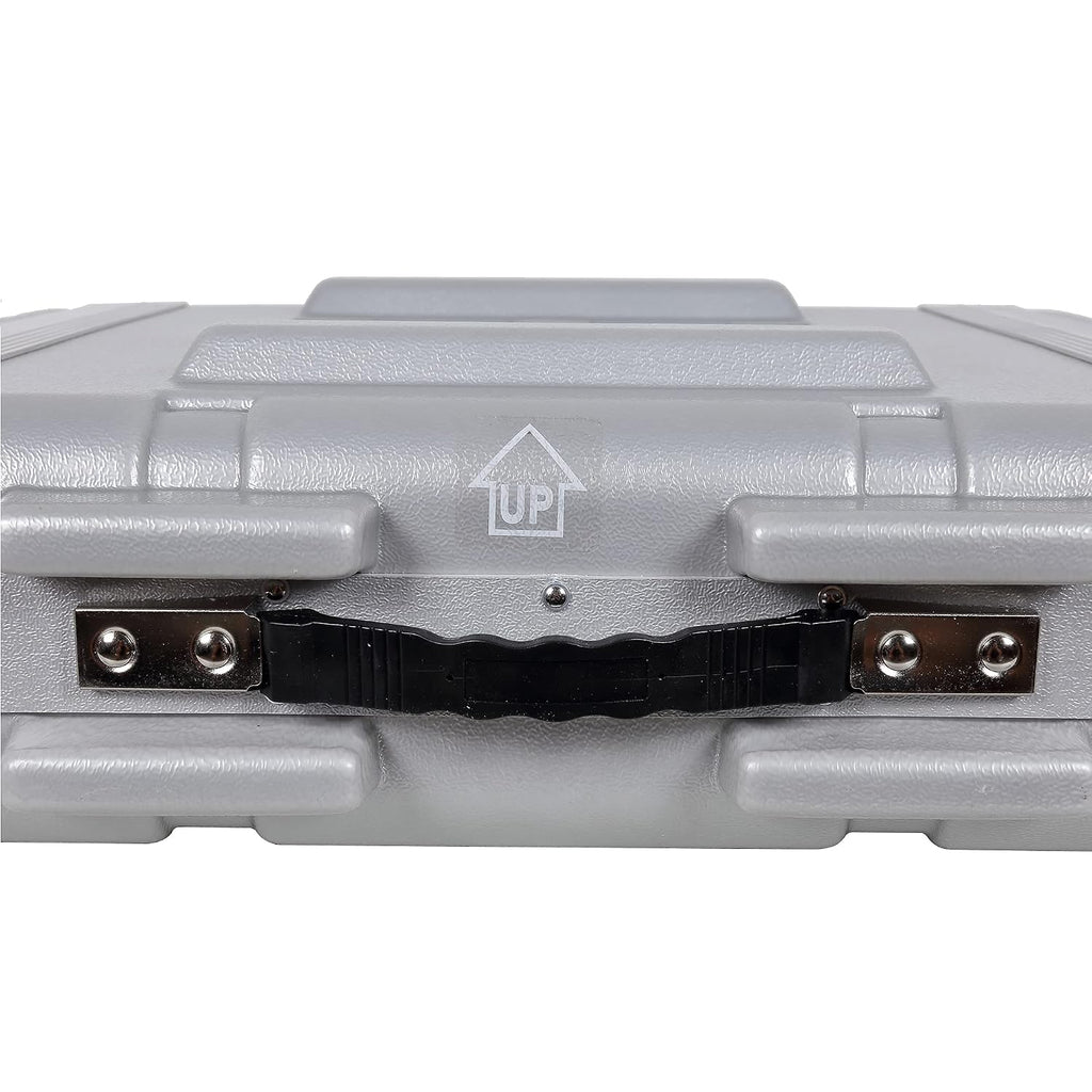 Crossrock Stackable 2U Rack Case, Strong Molded with Heavy Duty Hardware, Standard 19.25' Depth-Silver(CRA8602USL)