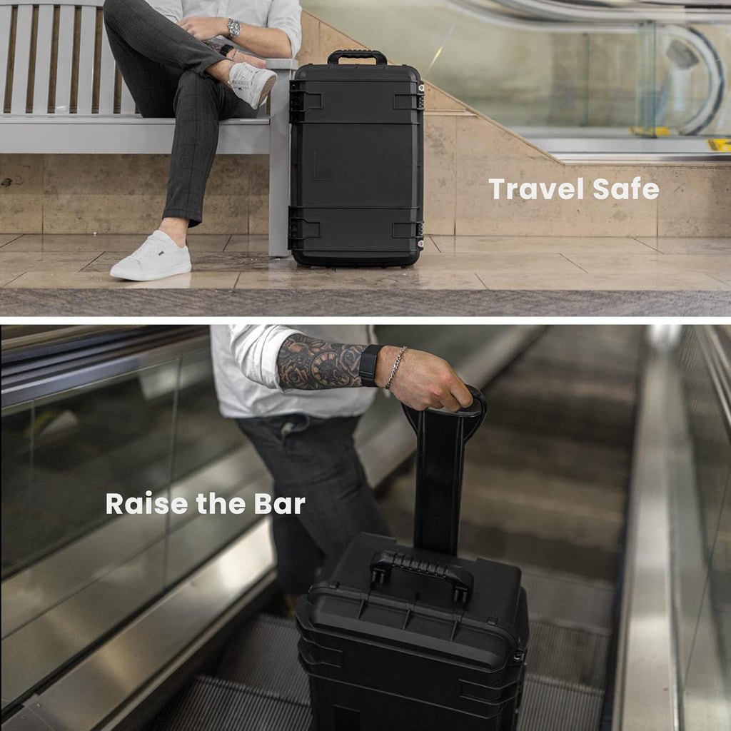 Seahorse 920 Professional Camera Case with Customizable Accuform Foam, TSA Approved, MIL‑Spec, IP67 Waterproof, USA Made for Photographers and Travel Enthusiasts