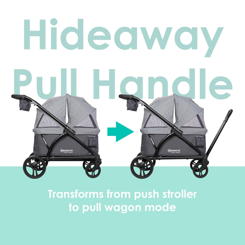 Baby Trend Navigator 2-in-1 Stroller Wagon, Madrid Grey