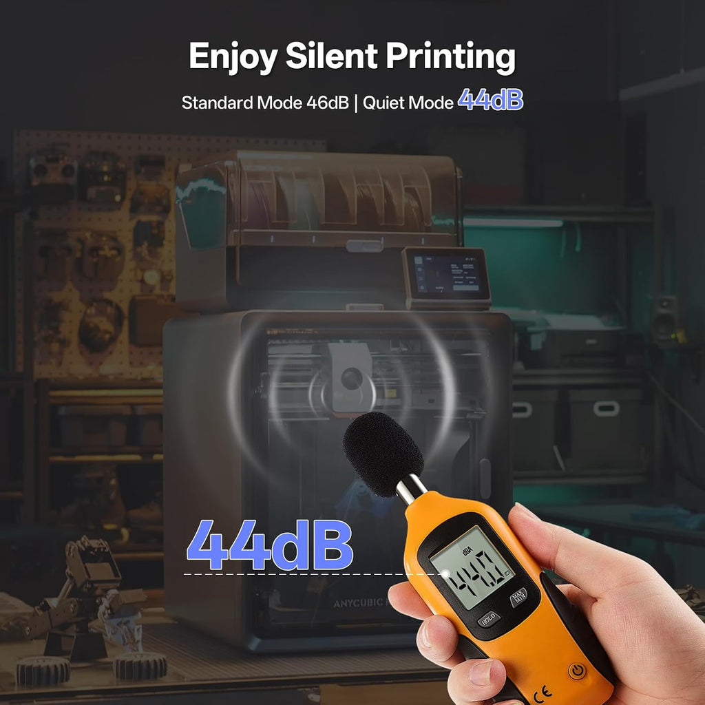 Anycubic Multicolor 3D Printer, Kobra S1 Combo Core XY Stable Structure with Sealed Printing High Precision 600mm/s Fast Speed Auto Calibration Ideal for Precision and Efficiency 9.8'x9.8'x9.8'