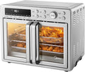 Midea Flexify Classic French Door Toaster Oven Air Fryer Combo, 10-in-1 Large Capacity 26.4 QT Countertop Oven, 25% Faster Cooking and 90% Less Oil, Stainless Steel