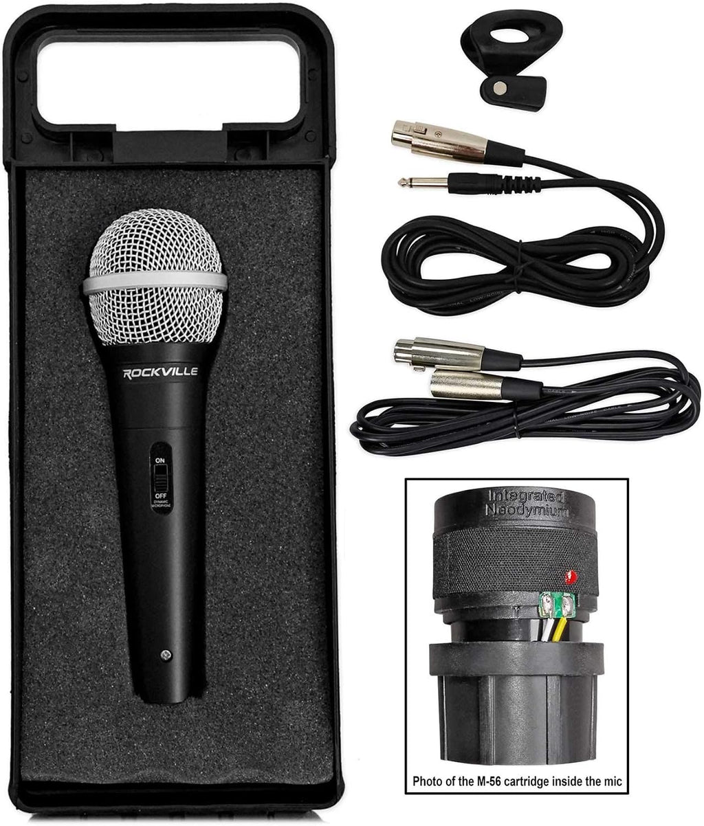 Audiosavings Bundle:(1) Gemini CDM-4000BT Dual DJ CD/USB Media Player with Bluetooth + Mixer Bundle with (1) Rockville RMC-XLR High-End Metal DJ Handheld Wired Microphone Mic w (2) Cables (Items 2)