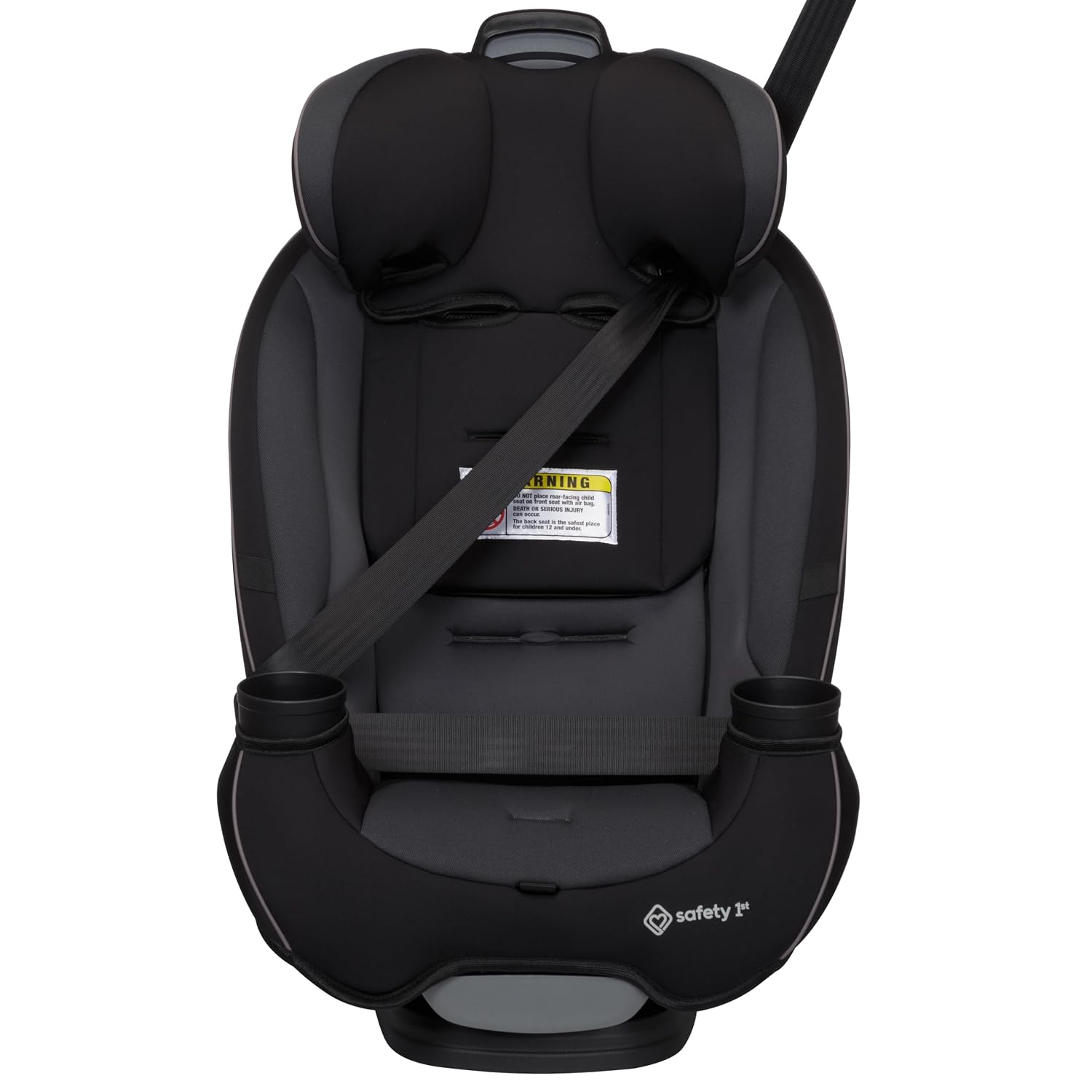 Safety 1st Grow and Go All-in-One Slim Convertible Car Seat, Rear Facing, 5-40 lbs, Forward Facing (30–65 lbs), High Back Booster Seat 40-100 pounds, Black Phantom
