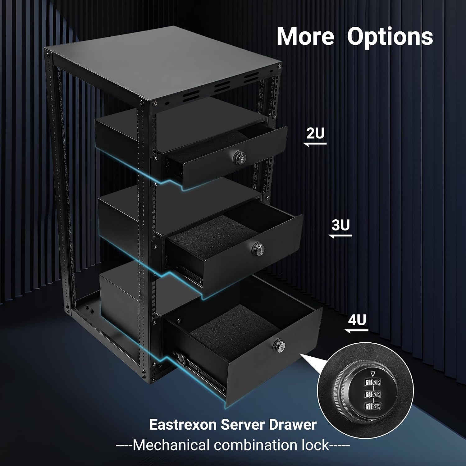20U Server Rack w/ 2 Racks, Versatile Open Frame IT Rack - Wall-Mount, Rotate and Push w/Ease, AV Rack w/Top & Bottom Panels, Hook and Loop Straps for 19' Stereo/Data/IT/Computer Equipment