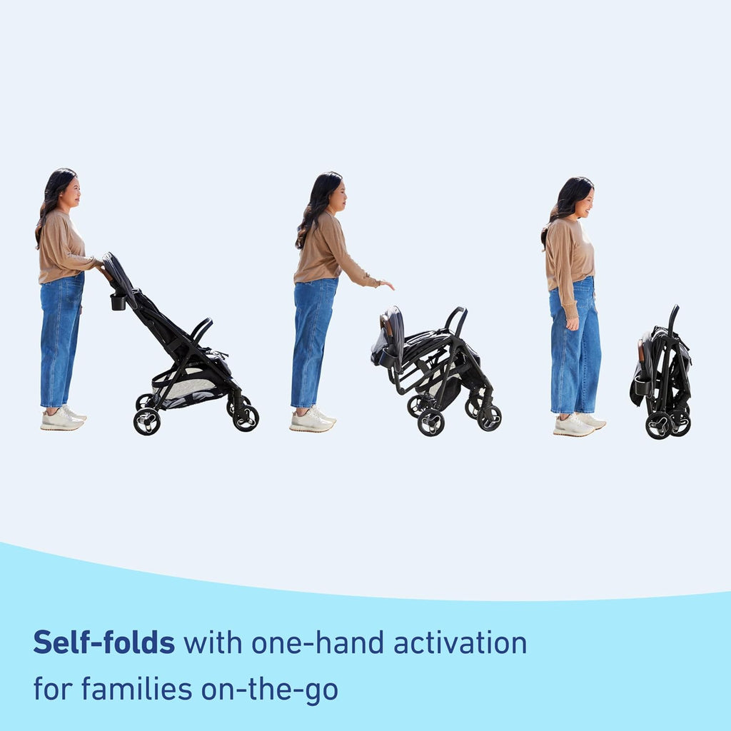Graco® Ready2Jet Compact Stroller – Compact Travel Stroller with Automatic Fold Geo Pop