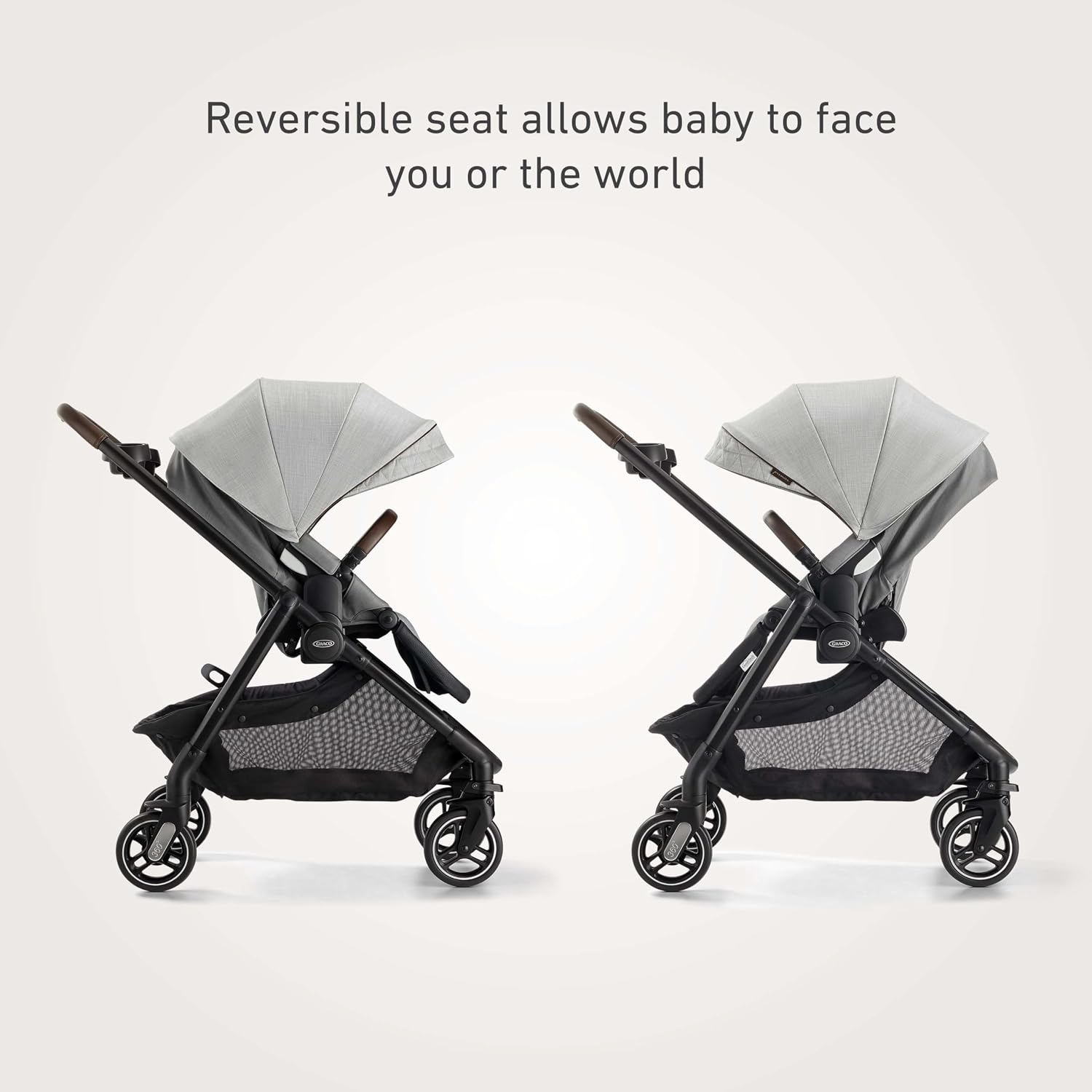 Graco® Premier Modes Merge Stroller with EZ Spin Wheels for 360 Rotation, 3 Modes: Infant Car Seat Carrier, Carry Cot, to Toddler Stroller, Reversible Baby Stroller Seat, Midtown