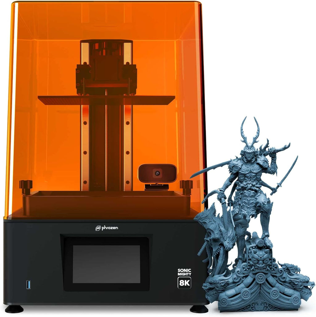 phrozen Sonic Mighty 8K LCD Resin 3D Printer, 10' Monochrome LCD, Tabletop 3D Resin Printer with 28µm XY Resolution, 8.6 * 4.8 * 9.3 Inch Printing Volume for Models, Miniatures and Action Figures