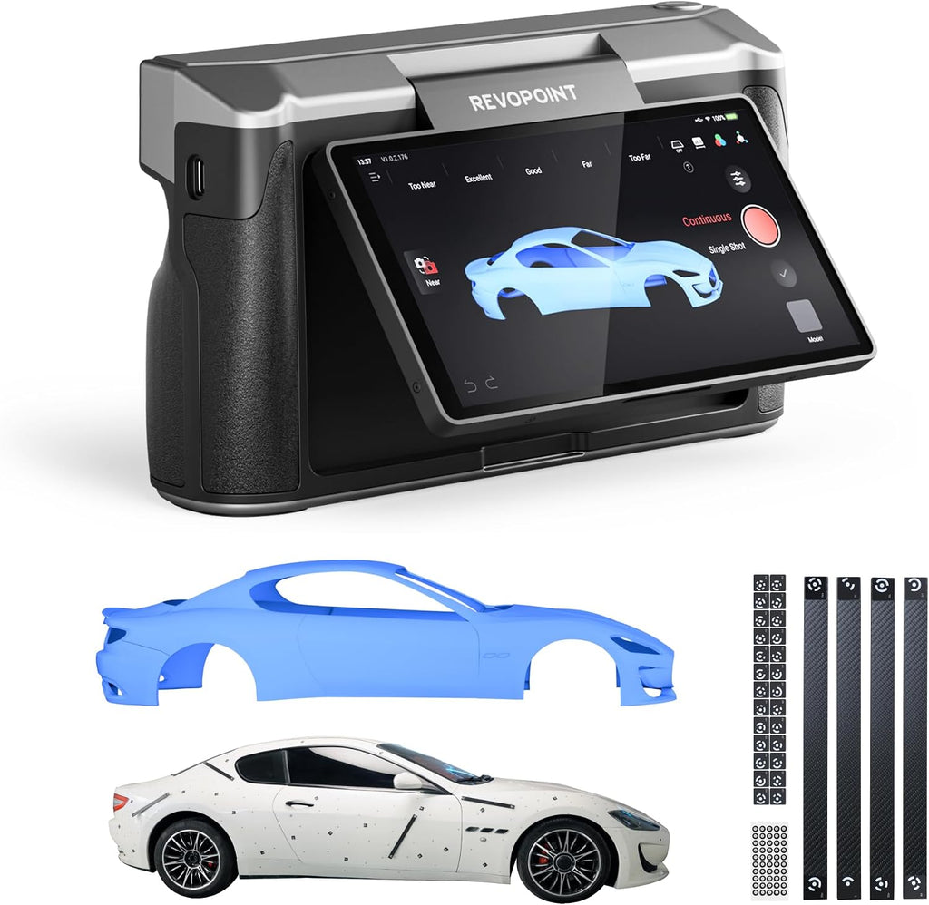 Revopoint MIRACO Plus 3D Scanner for 3D Printing Handheld, 3D Printer Scanner with Photogrammetry, Up to 0.02mm Precision, Full-Color Scan for Small to Large Objects, 32GB RAM