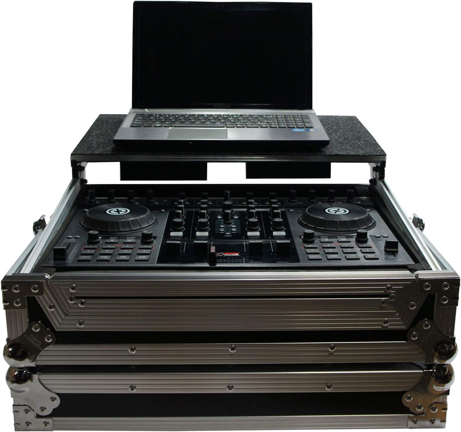Harmony Audio HCTKS4LT Flight Glide Laptop Stand Travel DJ Custom Case Compatible with Numark Mixtrack