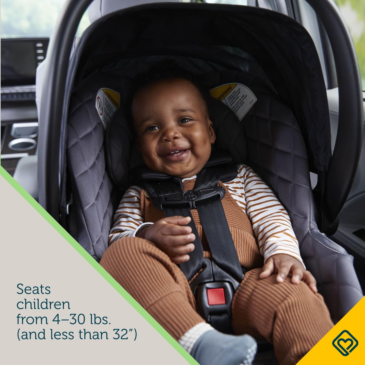Safety 1ˢᵗ® onBoard™ Insta-Latch™ DLX Infant Car Seat with Base, Baby Car Seat for 4-30 lbs., Rear Facing Car Seat, Newburyport