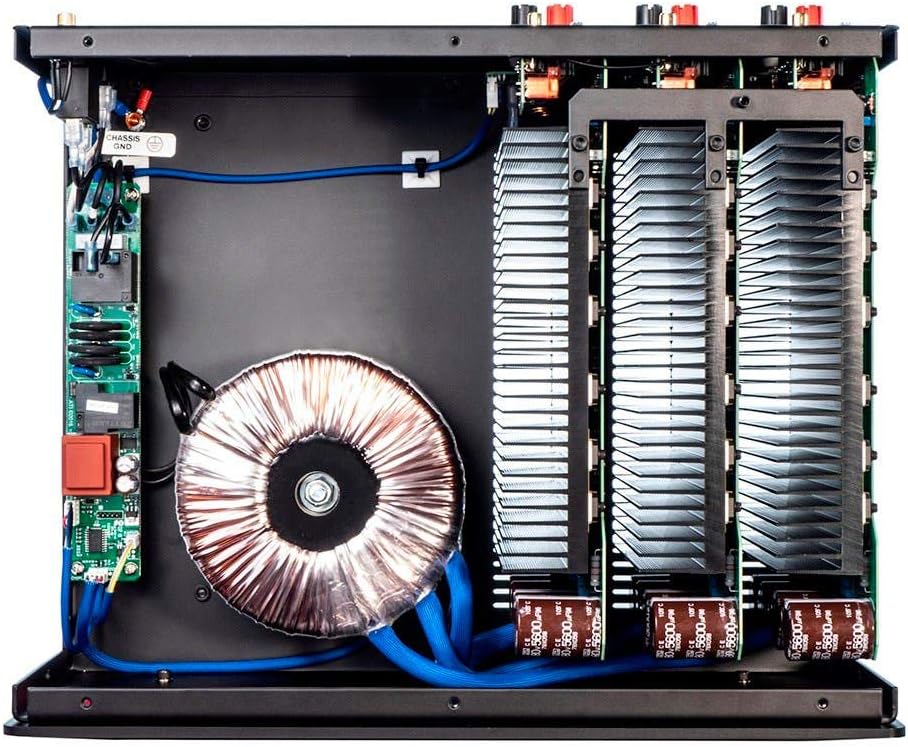 Monolith Multi-Channel Home Theater Power Amplifier - with 3x200 Watt Per Channel Into 8 Ohms, XLR and RCA Inputs, Toroidal Transformer