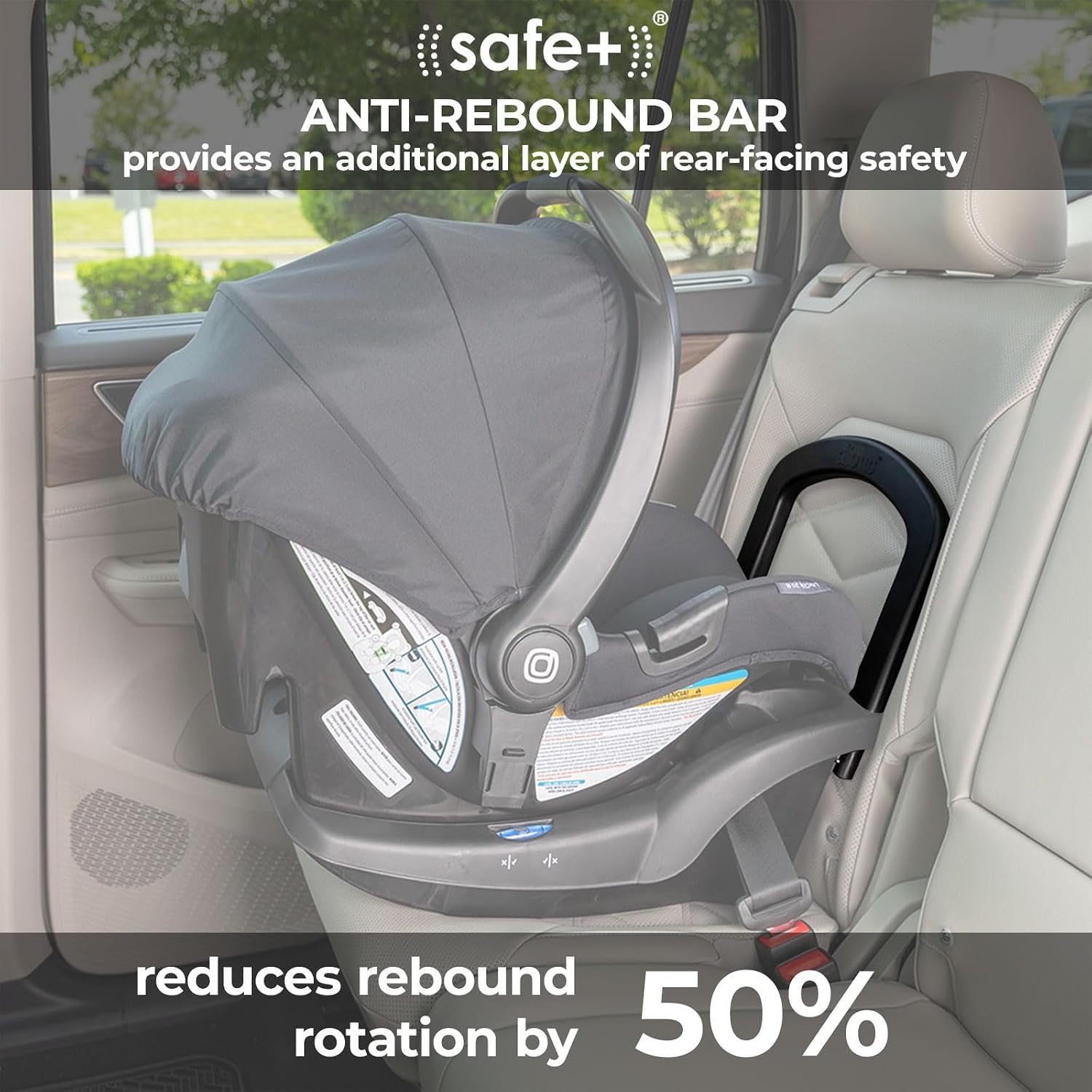 Diono LiteClik 30 R SafePlus Infant Car Seat and Base, Rear-Facing for Infants 4-30lbs, SafePlus Engineering, with Infant Insert, UPF 50+ Sunshade (Black)