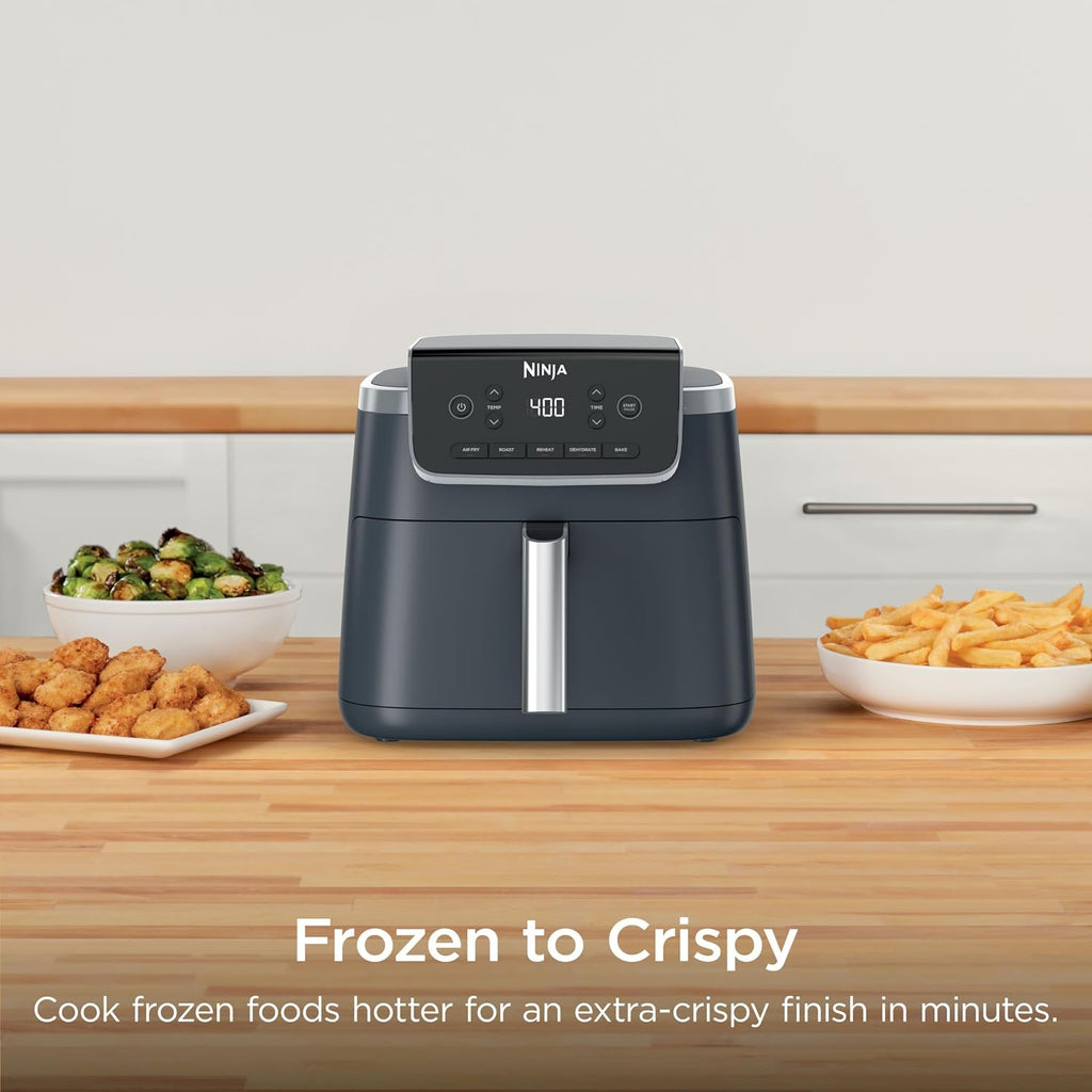 Ninja Air Fryer Pro 5-in-1 | 5 QT Capacity, Air Fry, Bake, Roast, Reheat, and Dehydrate, Air Crisp Technology | Nonstick Basket & Crisper Plate | Cyberspace | AF142BL