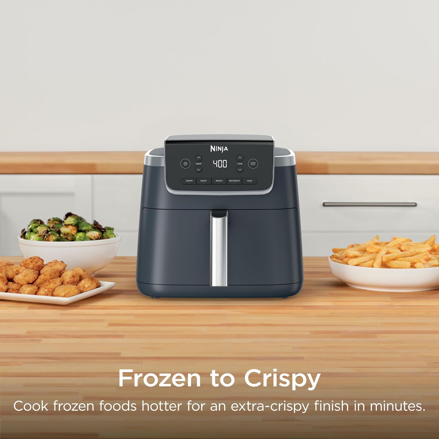 Ninja Air Fryer Pro 5-in-1 | 5 QT Capacity, Air Fry, Bake, Roast, Reheat, and Dehydrate, Air Crisp Technology | Nonstick Basket & Crisper Plate | Cyberspace | AF142BL