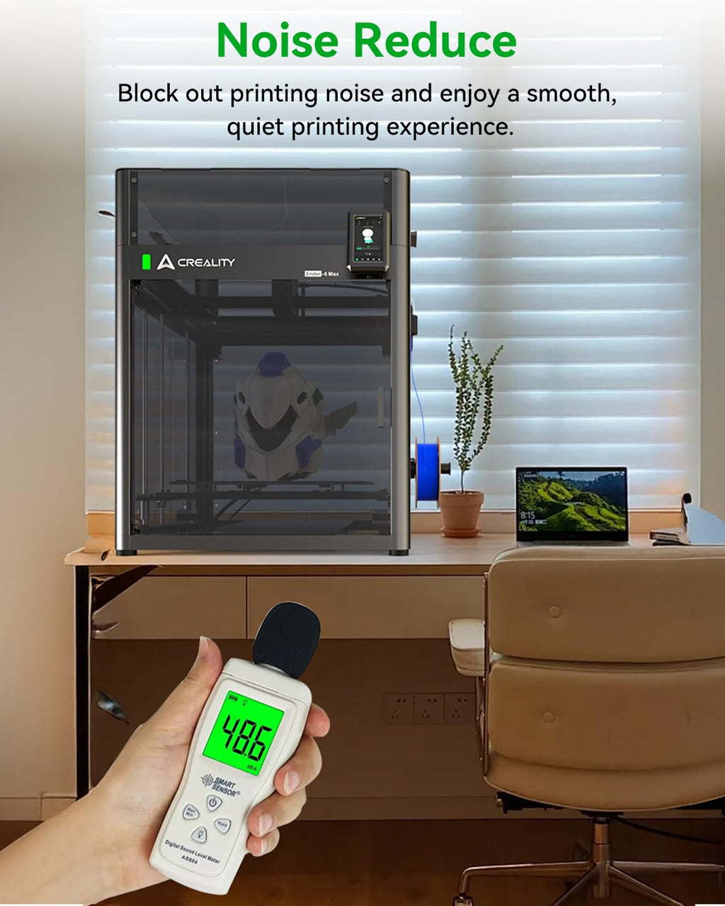 Creality Ender 5 Max Cover, Constant Temperature 3D Printer Protective Enclosure, Dustproof Noise Reduce Transparent Tent for Ender 5 Max