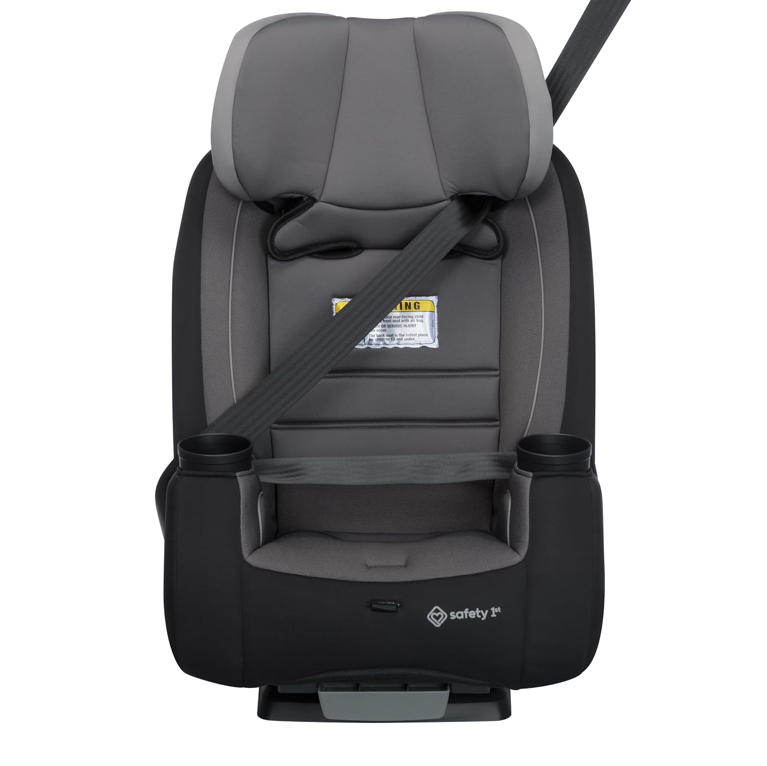 Safety 1st TriMate 3-in-1 Convertible Car Seat, Slim Fit, Infant to Big Kid Car Seat, Easy-Install Harness, Machine-Washable Cover, Dishwasher-Safe Cup Holders, 5-100 lbs, Sharkskin