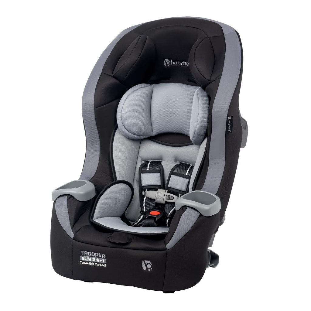 Baby Trend Trooper™ Slim 3-in-1 Convertible Car Seat, Dash Black – Slim Fit, 3-in-1 Growth Modes, Lightweight Design, Adjustable Comfort Padding