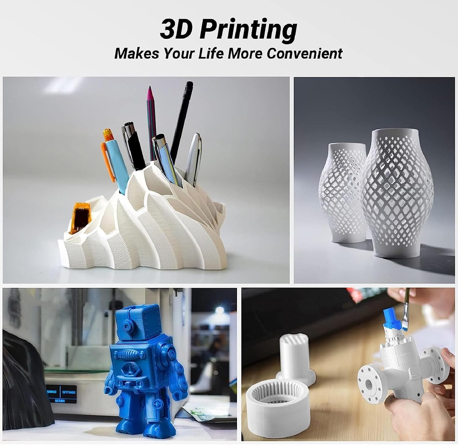 Gonetre 3D Printer for Beginners High Speed High Frequency DIY 3D Printing Machine with 100x100x100mm Printing Size, for Hobbyists Kids Adults PLA Filament Compatible (US Plug)