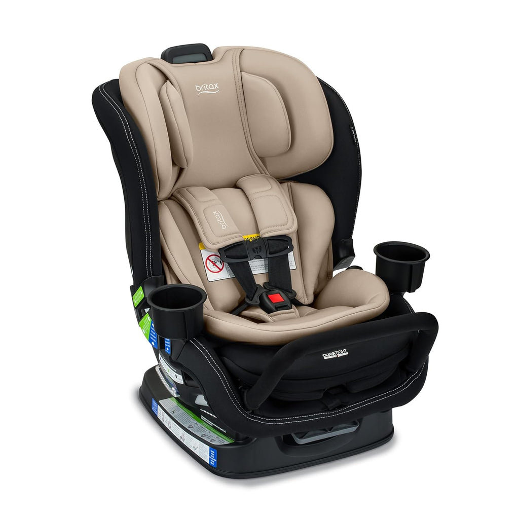 Britax Poplar S Convertible Car Seat, 2-in-1 Car Seat with Slim 17-Inch Design, ClickTight Technology, Sand Onyx