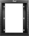 Rosewill 12U Server Rack with Swing Gate -Wall Mount Rack for 19 Inch IT Equipment Open Frame Rack AV & Server Adjustable Depth 18 inches to 26 inches 9U Rack, Black