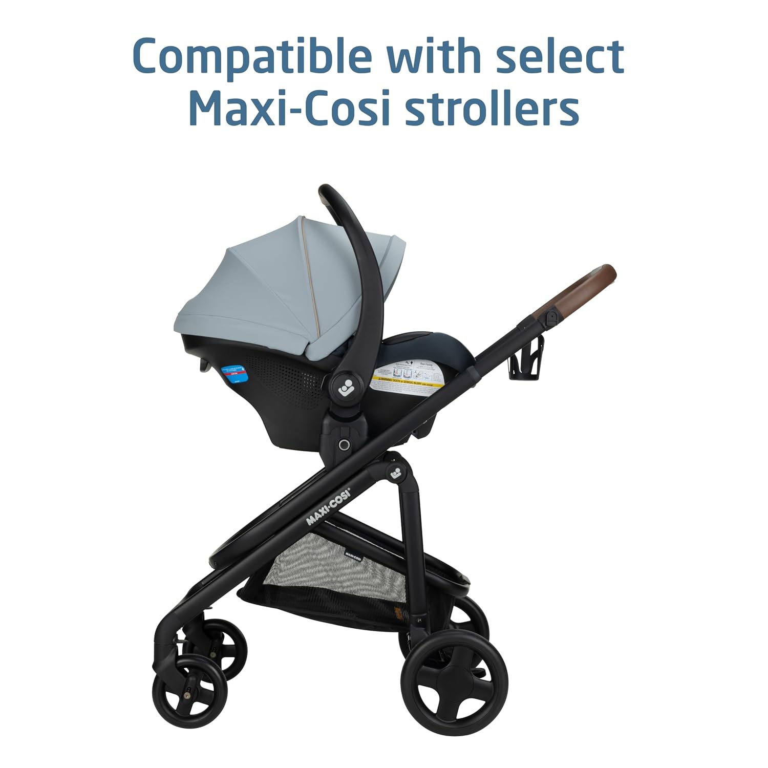 Maxi-Cosi Mico Pro Baby Infant Car Seat, Ventilated Chair Design, Soft Headrest Pad, Easy-Install Latch, Adjustable Belt Guide, 3-Position Base, Stroller-Ready, Fits 4-30 lbs, up to 32 in, Seascape
