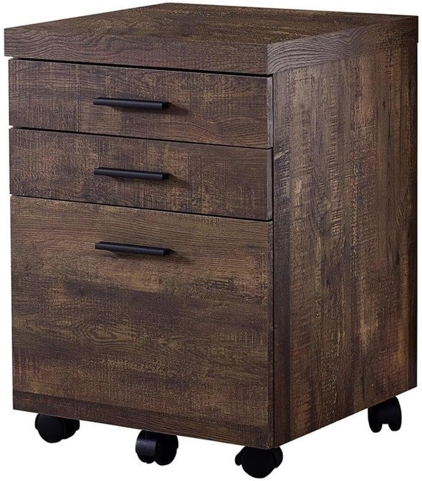 Monarch Specialties I 7400 File Cabinet, Rolling Mobile, Storage Drawers, Printer Stand, Office, Work, Laminate, Brown, Contemporary, Modern