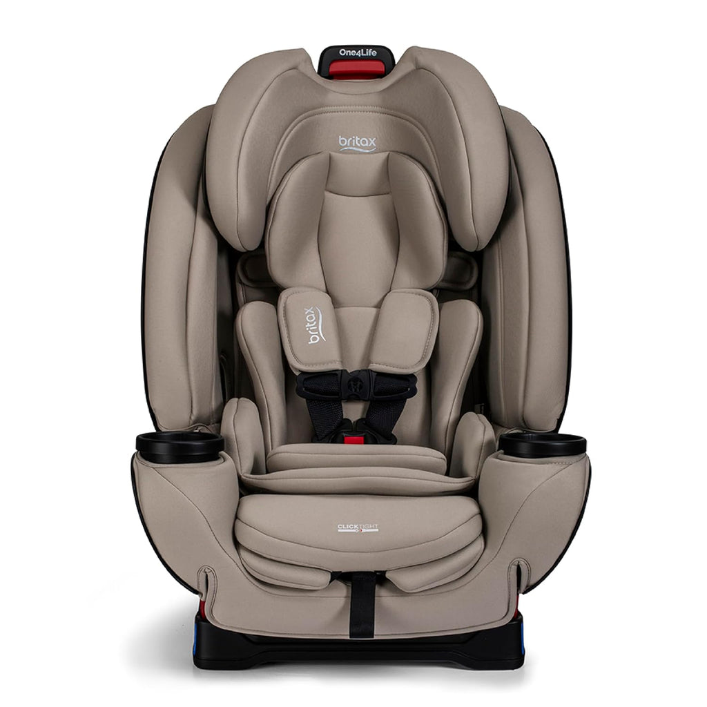 Britax One4Life All-in-One Car Seat, Up to 10 Years of Use, Rear Facing, Forward Facing, & Booster Modes, Extended Rear-Facing, ClickTight Installation & Breathable SafeWash Fabrics — Teak