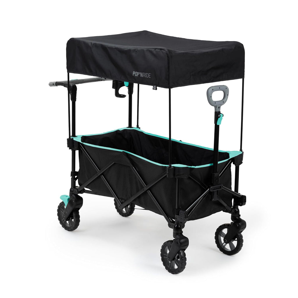 Ingenuity Ingenuity Pop 'N Ride Lightweight Stroller Wagon - Face-to-Face Seats for 2 with 3-Point Harnesses & Sun Canopy