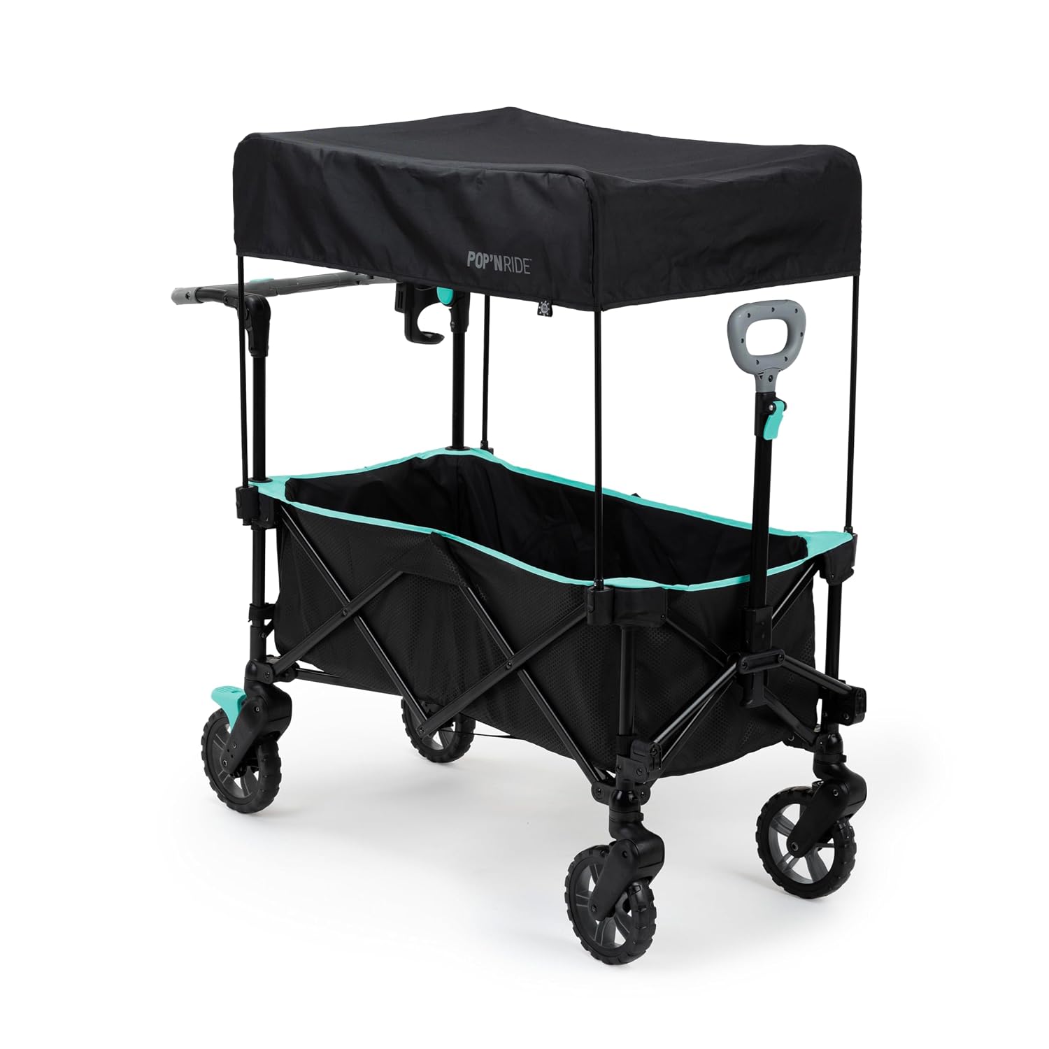 Ingenuity Ingenuity Pop 'N Ride Lightweight Stroller Wagon - Face-to-Face Seats for 2 with 3-Point Harnesses & Sun Canopy