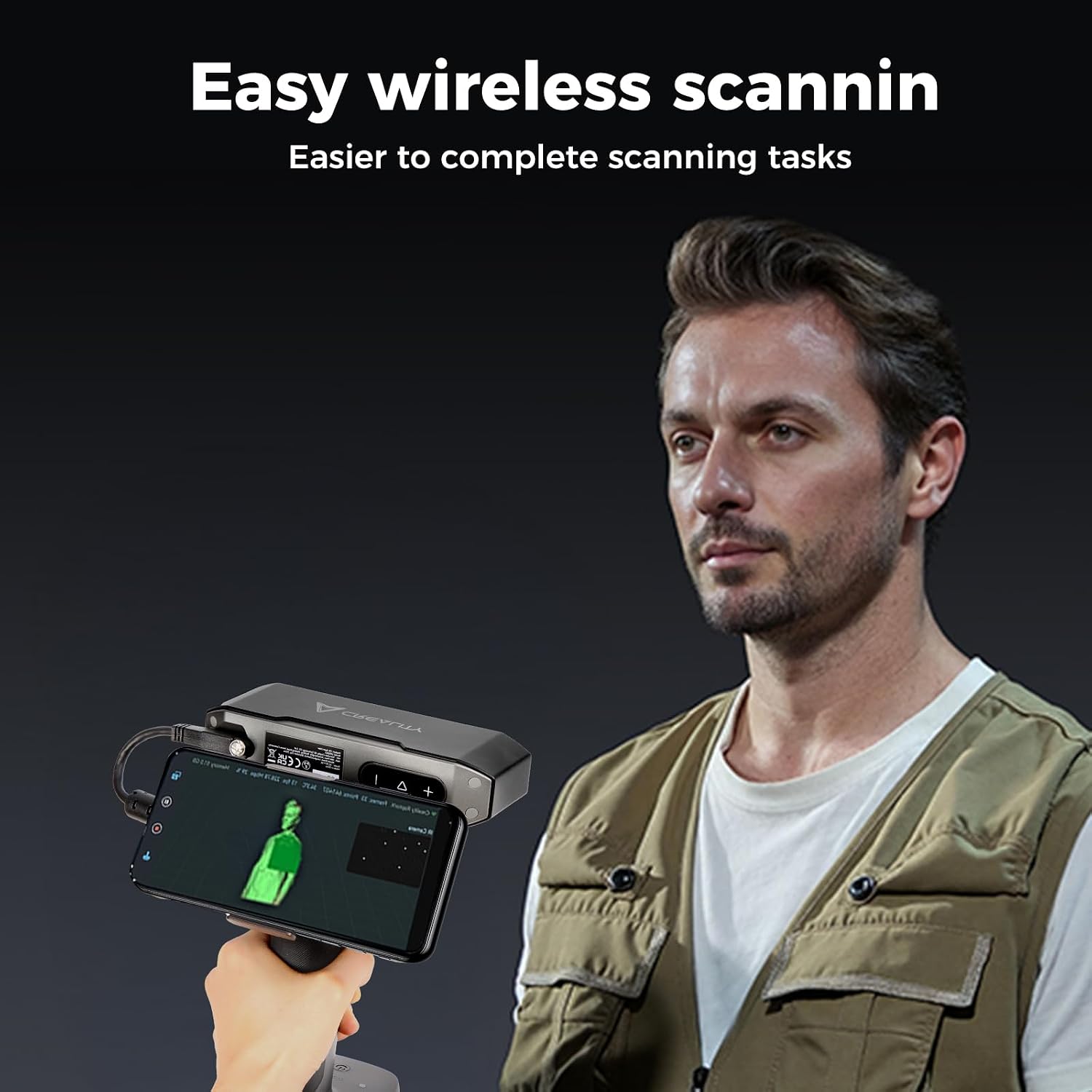 Creality Scan Bridge for 3D Scanner Otter Series, Supports WiFi 6 Wireless Screen Mirroring, Smart Phone Application, Large Capacity and Fast Charging, Lightweight and Compact for use
