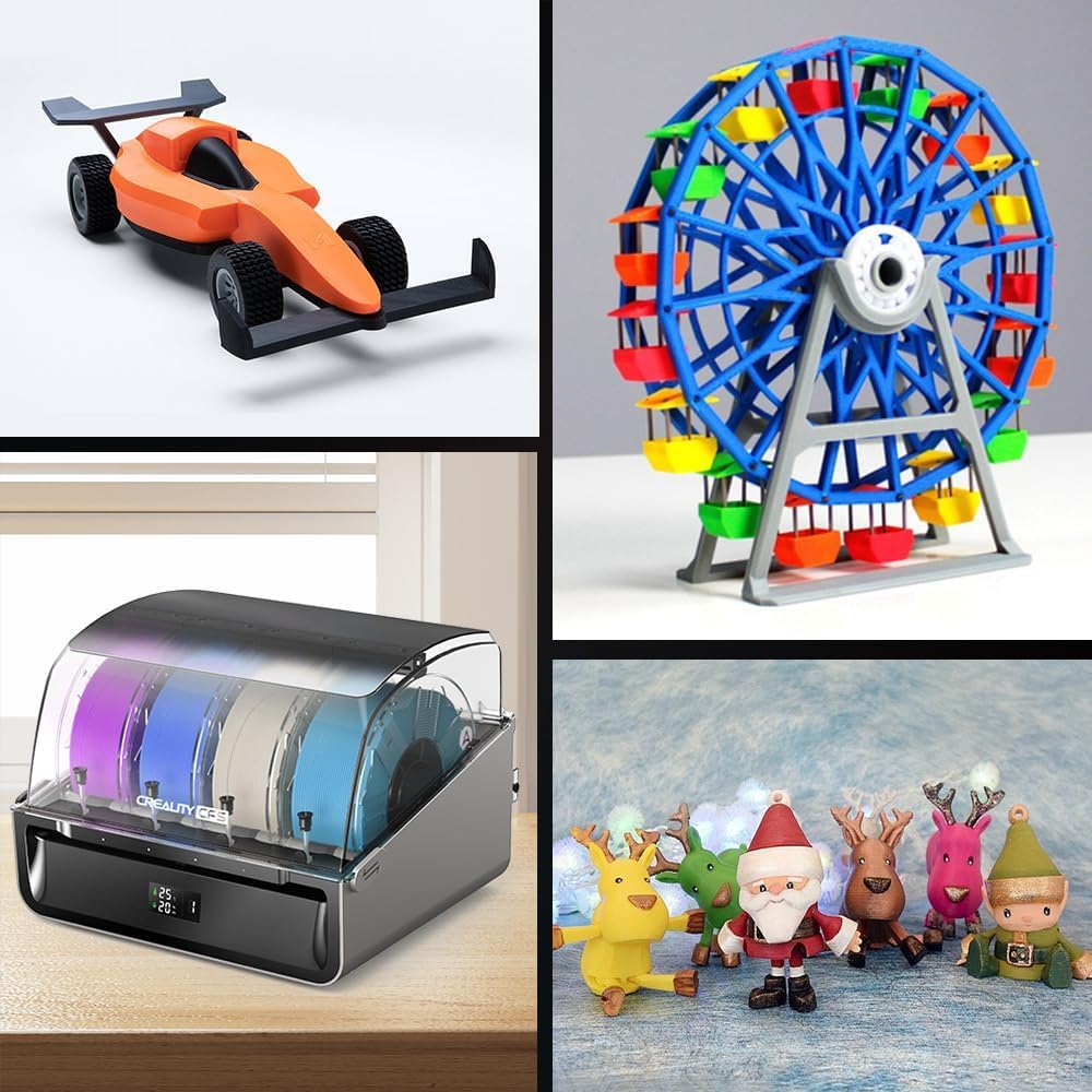 Creality CFS Multi-Color Filament System Supports 16 Colors Printing Automatic Mapping Switching Moisture-Resistant Filament Storage Compatible with K2 Plus 3D Printer