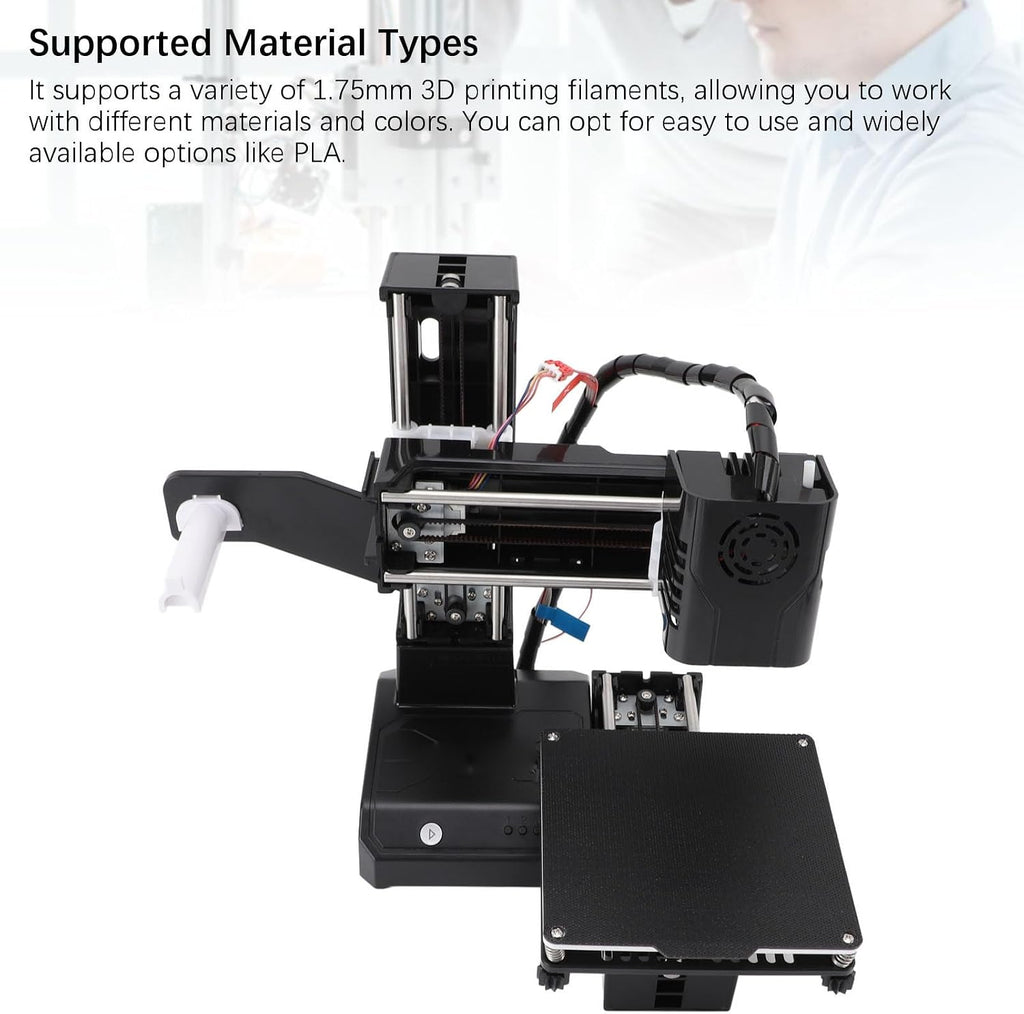 Small 3D Printer with Detachable Magnetic Print Platform, Open Frame, 230°C Direct Extruder, DIY Enthusiasts, for 7 8 10 System, Printing Size 100x100x100mm (US)