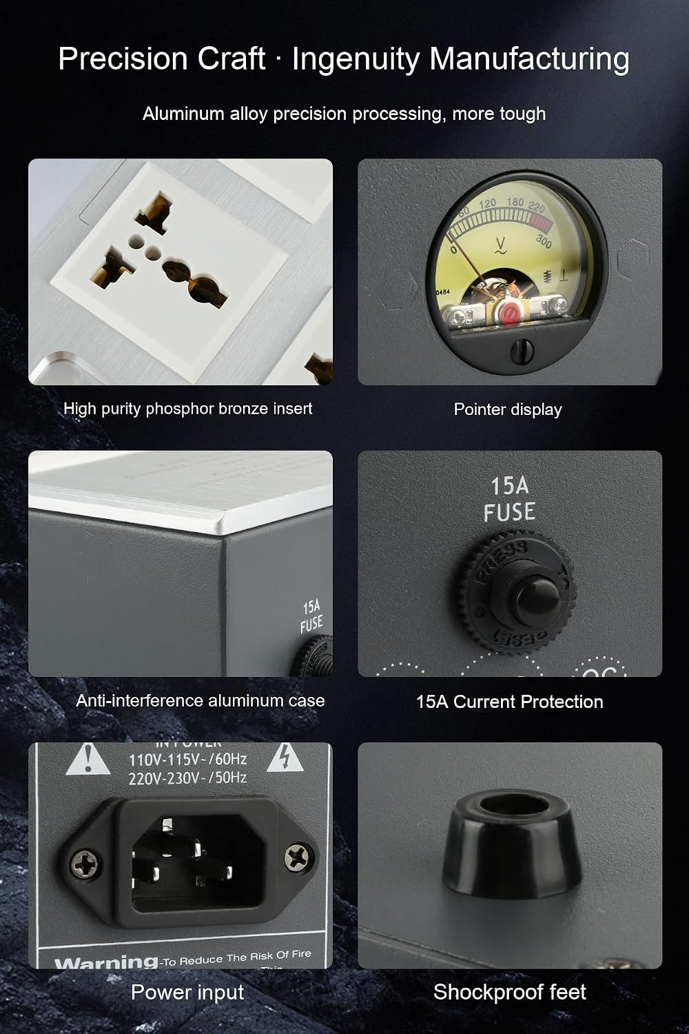 HiFi Power Filter Hi-end Power Conditioner AC Power Purifier with Surge Protector (PF10)