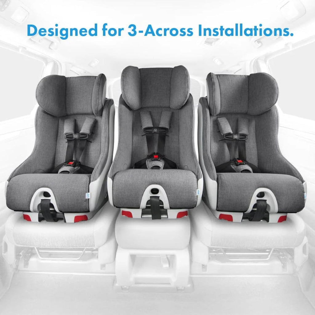 Clek Foonf Convertible Car Seat with Rigid Latch System, Crumple Zone Safety System, Adjustable Headrest, Reclining Design, Anti-Rebound Bar & Flame Retardant-Free (Vintage Ziip)