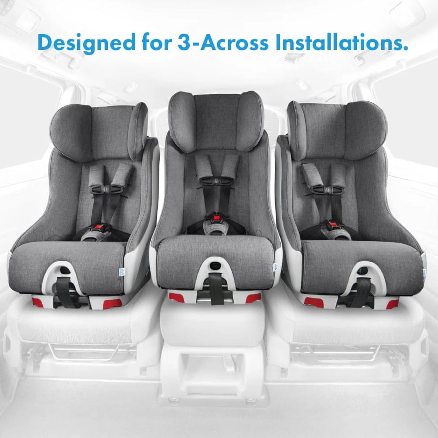 Clek Foonf Convertible Car Seat with Rigid Latch System, Crumple Zone Safety System, Adjustable Headrest, Reclining Design, Anti-Rebound Bar & Flame Retardant-Free (Vintage Ziip)